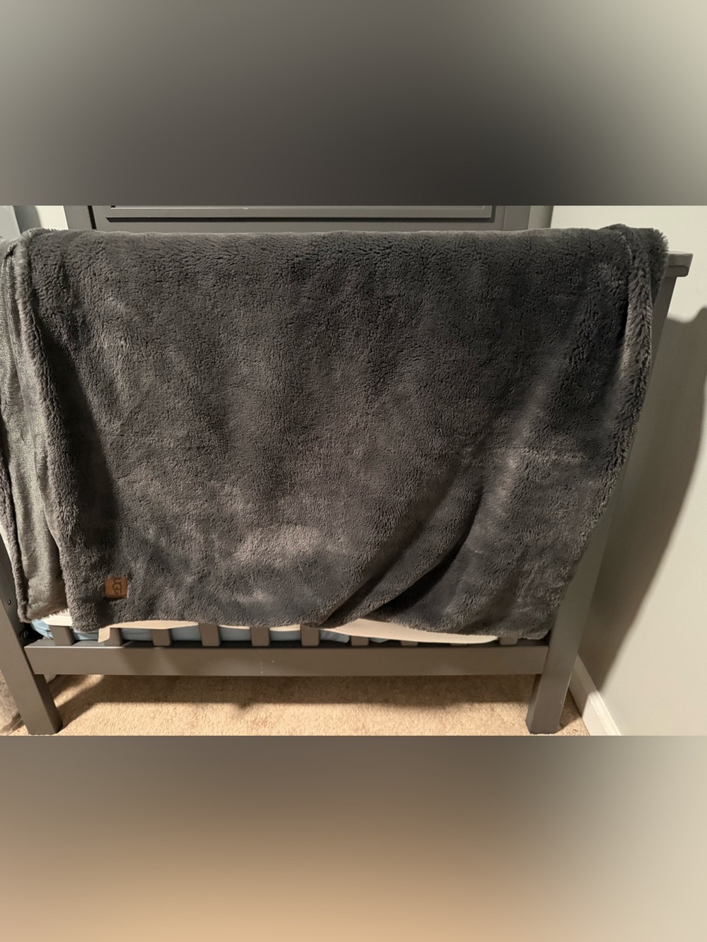 Ugg Plush Throw Blanket - Dark Gray